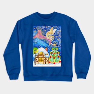 Amgel with star Crewneck Sweatshirt